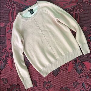 Chic Cream Crew Neck Sweater